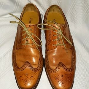 Size 8 Men's Cole Haan Men’s Camel Brown Wingtip Oxfords